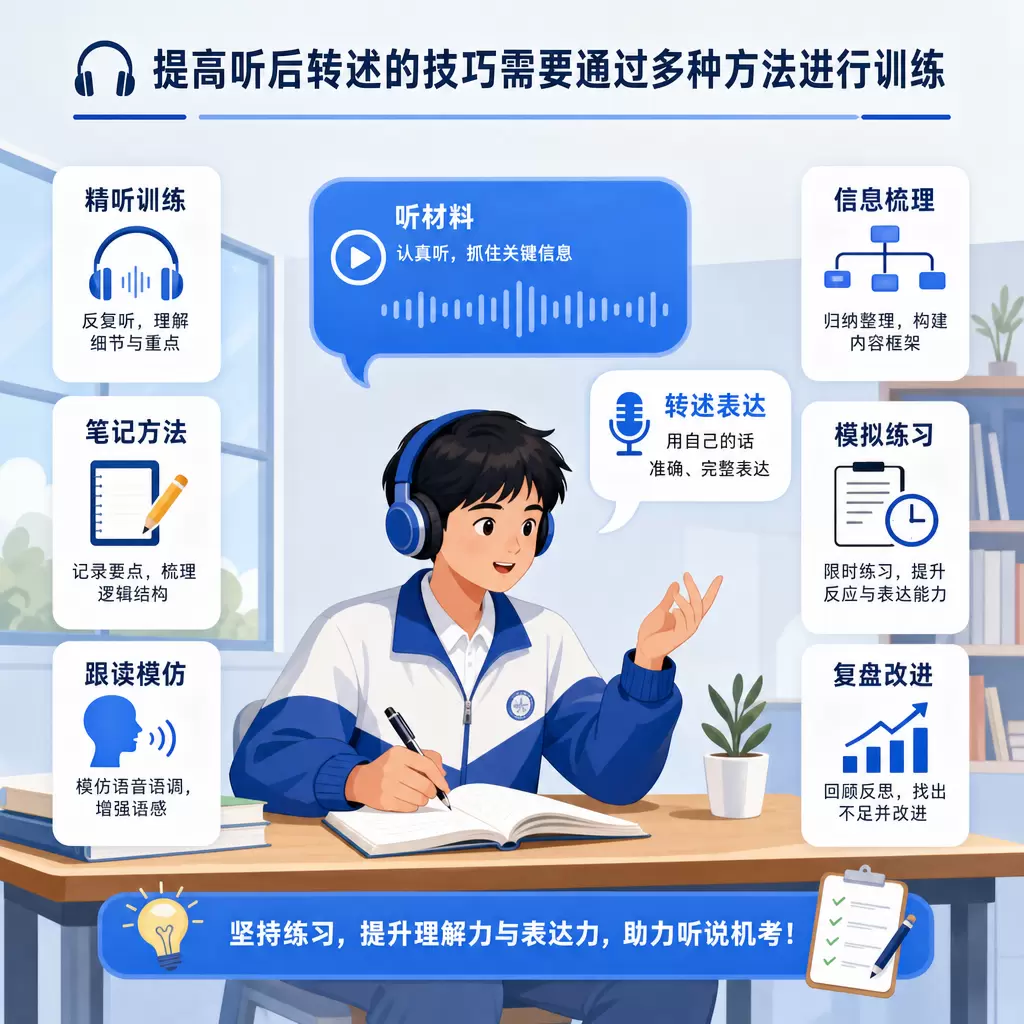 探索宣恩武汉中考听说机考听后转述的有效学习方法