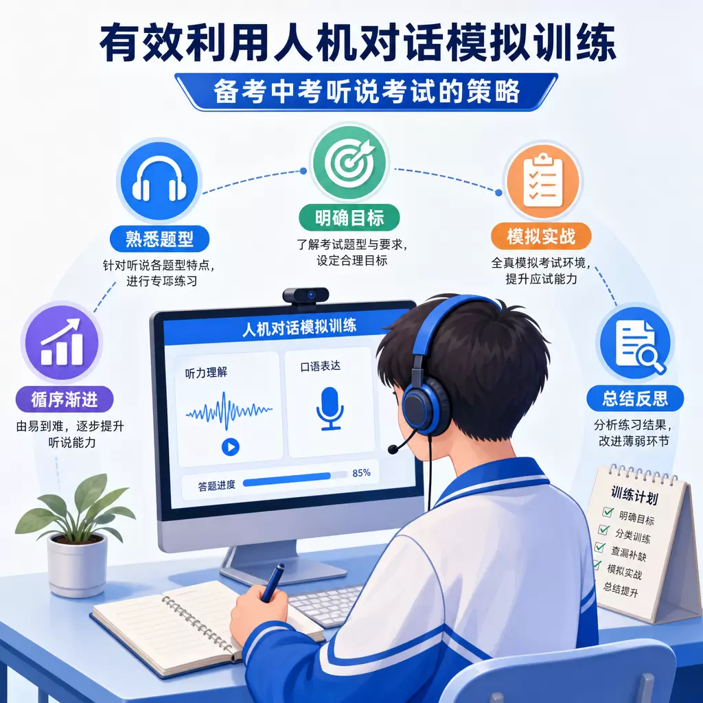 武汉中考听说考试题型与人机对话模拟训练的关系
