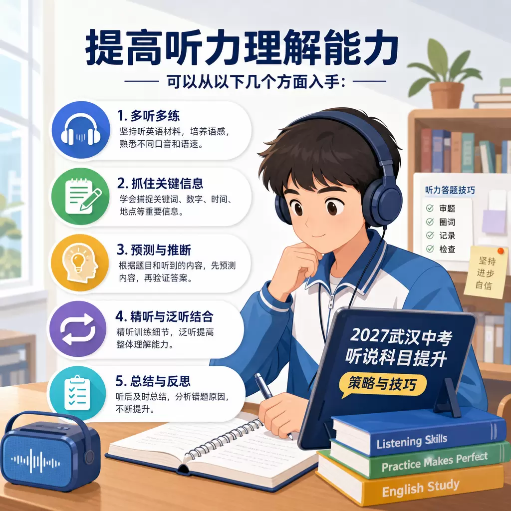 提升2027武汉中考听说科目的策略与技巧,适合宣恩考生